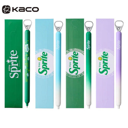 New KACO x Sprite Limited Edition Gel Pen,Dual Ball Pen Quick Drying Stylo 0.5mm Click Smooth Writing For School&Journaling