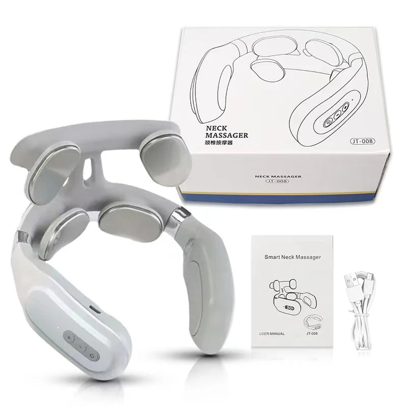 Vibrator Neck Massager Relaxation Knead Heat Travel U-shaped Pillow Car Airport Office Siesta Electric Cervical Spine Massage