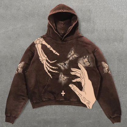 Plus Size Graphic Regular Male Hoodie Overfit Y2k Clothes High Quality Korean Style Pastel Color Cotton Men's Hooded Sweatshirt