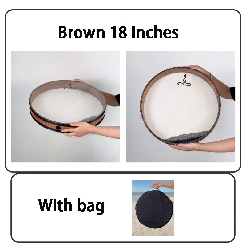 Wave Drum Sound Healing Professional Yoga Meditation Sheepskin Drums Spiritual Relaxation Massage Tambourine Musical Instrument