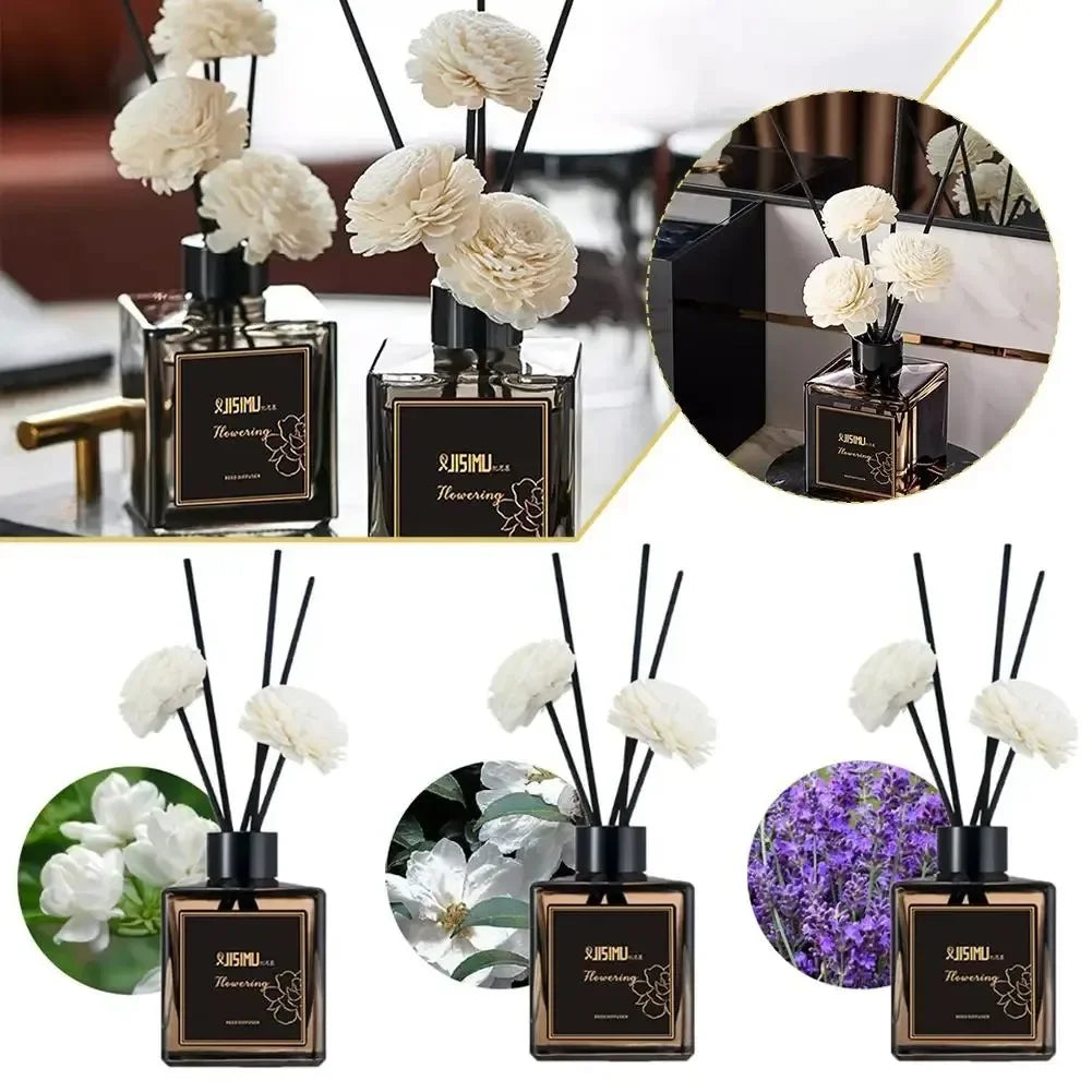 50ML Reed Diffuser Home Indoor Aromatherapy Long Lasting Fragrance Deodorant Fresh Air Decor for Room Bedroom Bathroom Toilet