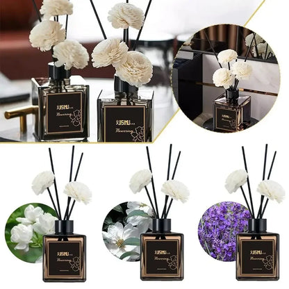 50ML Reed Diffuser Home Indoor Aromatherapy Long Lasting Fragrance Deodorant Fresh Air Decor for Room Bedroom Bathroom Toilet