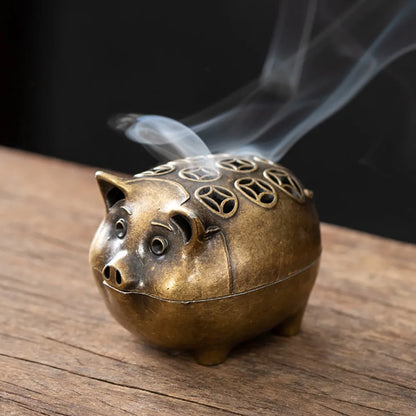 New Chinese Style Incense Burner Zinc Alloy Vertical Indoor Aromatherapy Good Symbolism Accessories Incense Burning Gifts