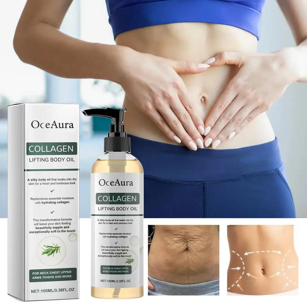 100g Collagen Firming Body Oil Deep Hydration Firming Excess Fat Whole Body Skin Improve Elasticity Massage Essential Oil