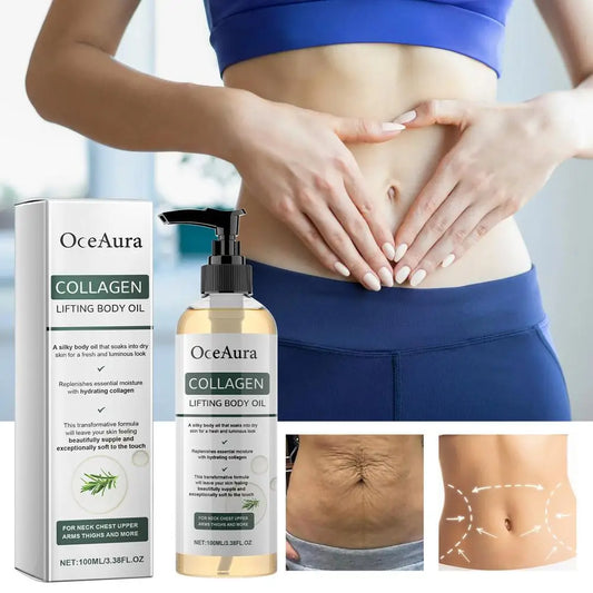 100g Collagen Firming Body Oil Deep Hydration Firming Excess Fat Whole Body Skin Improve Elasticity Massage Essential Oil