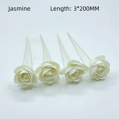 Natural Tongcao Diffuser Flowers 20cm 4 Pieces Rattan Diffuser Sticks for Aromatherapy Bottles Replacement Diffuser Sticks Aromatherapy Decorative Flowers for Essential Oil Bottles Home Decoration