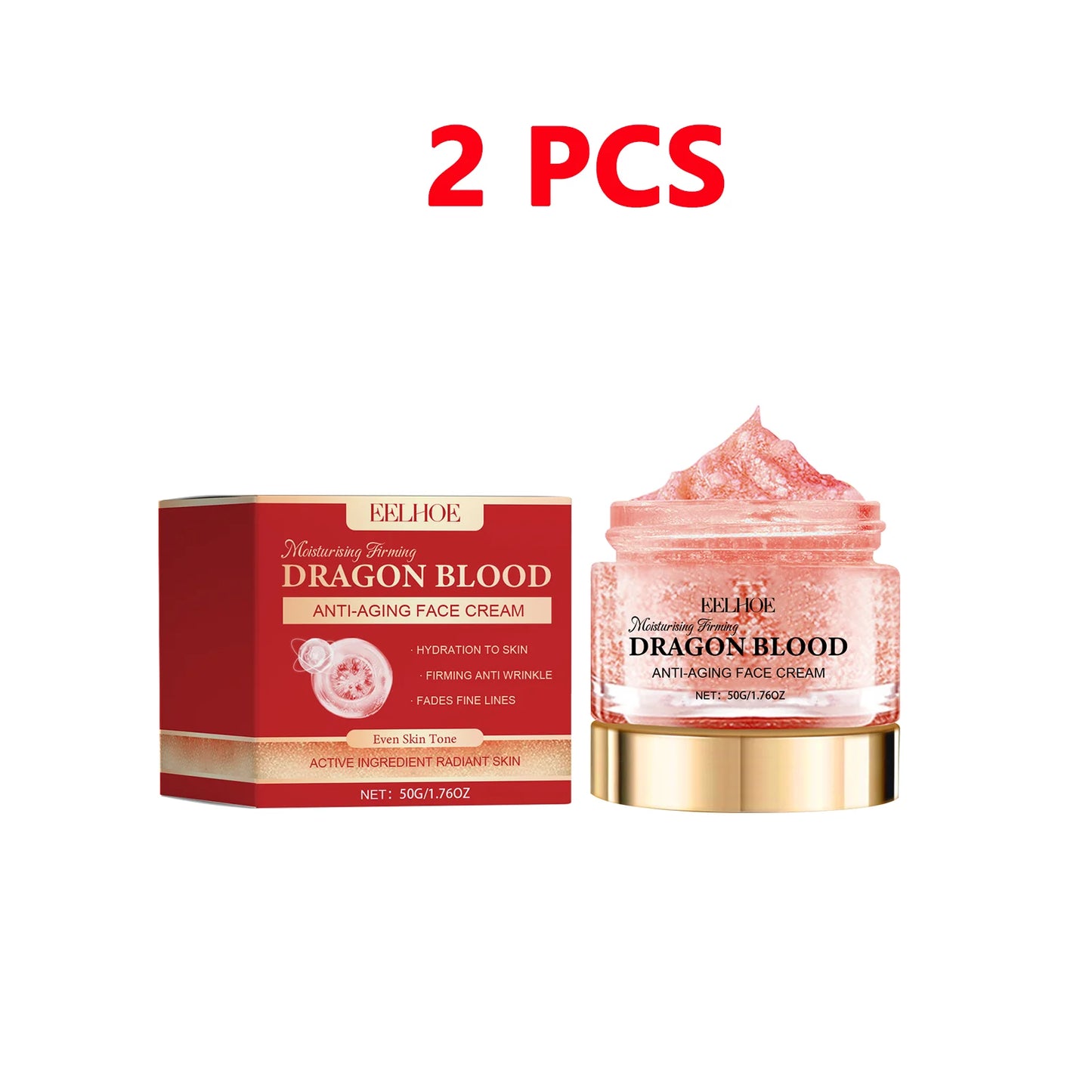 Dragon's Blood Hyaluronic Acid Cream Anti-Aging Face Moisturizer Pore Refining & Skin Repair Brightening Cream for Skin Care