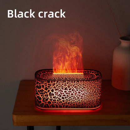 Essential Oil Diffuser,Flame Colorful Water Vapor Fire Humidifier for Aromatherapy Aroma Therapy Machine Room,Flame Diffuser