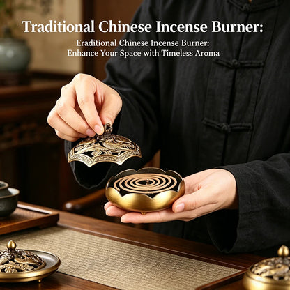 High-end Chinese-style incense burner with modern craftsmanship, suitable for home tea rooms, studies, and yoga meditation relax
