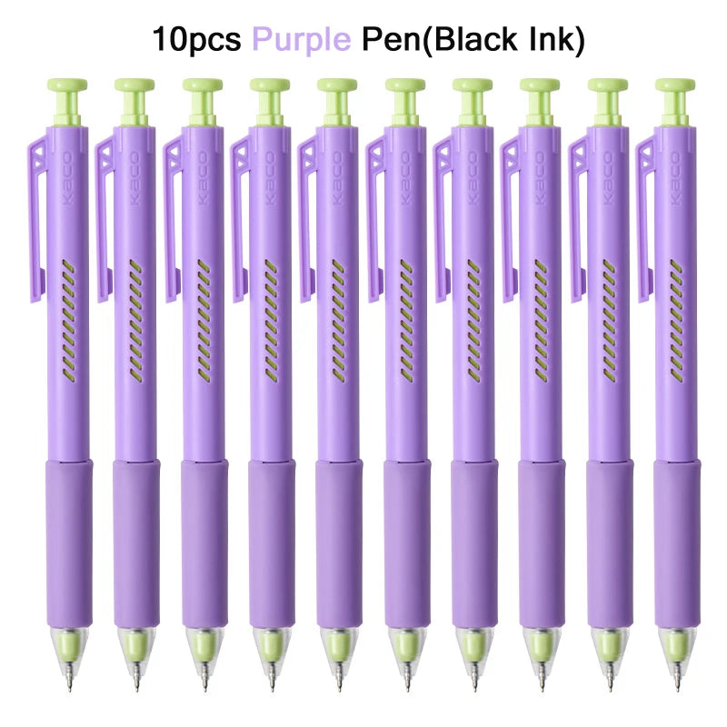 KACO ON ZERO Shake Gel Pen,0.5mm Black Retractable Refillable Ink Pen Smooth Writing ST Nib For Homework,Exam,Signing,Journaling