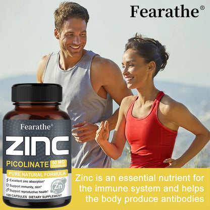 Zinc 50 Mg - High Potency Pure Zinc Supplement, Boosts Immune Function, Promotes Healthy Skin, and Promotes Bone Marrow Health