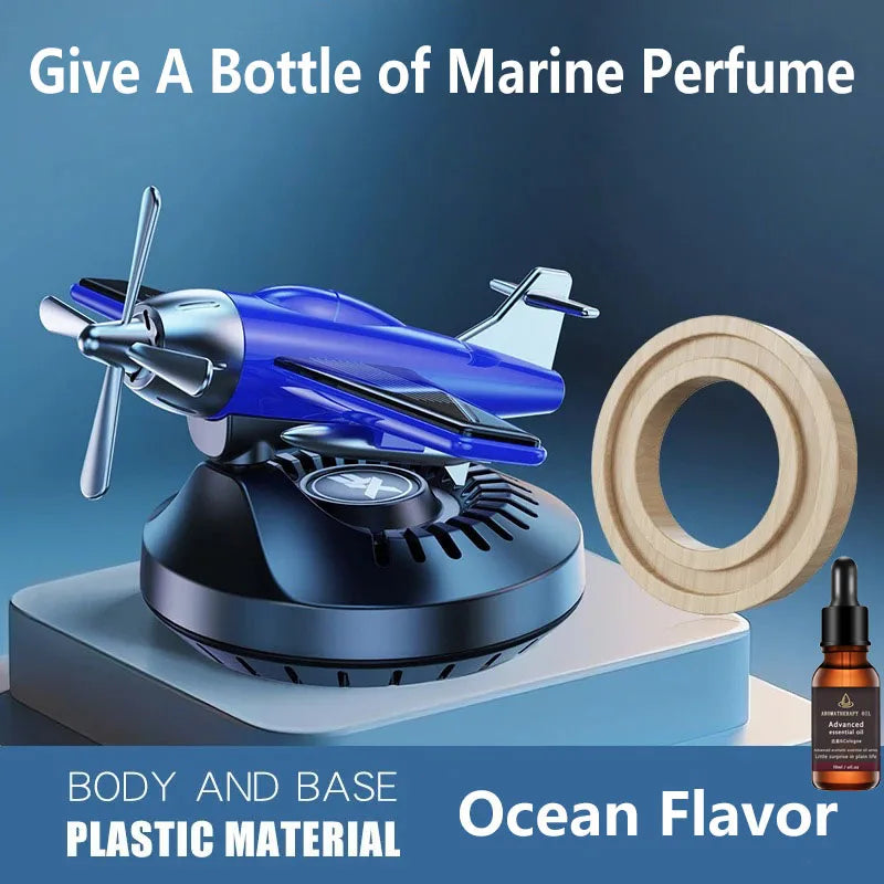 Car Indoor Air Freshener Helicopter Aromatherapy Perfume Solar Aircraft 360 Degree Rotating Aromatherapy Automobile Perfume