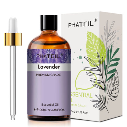 PHATOIL 100ml Aromatherapy Essential Oil-Lavender Rose Vanilla Eucalyptus Sandalwood Pine Needles for Diffuser,Candle Making