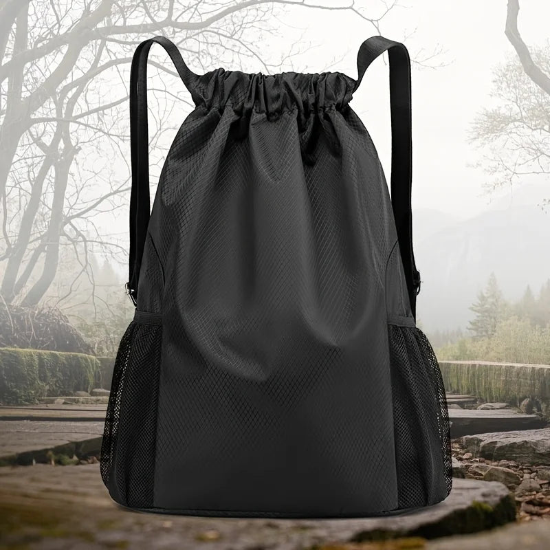 Neutral Drawstring Backpack, Large Capacity Sports Bag, Suitable for Travel, Sports, Fitness, Large Capacity Men's Backpacks