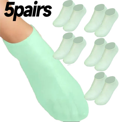 1/5/10Pairs Silicone Moisturizing Foot Socks Spa Tools Reusable Gel Stocking Protective Cover Anti Cracking Dead Skin Foot Care