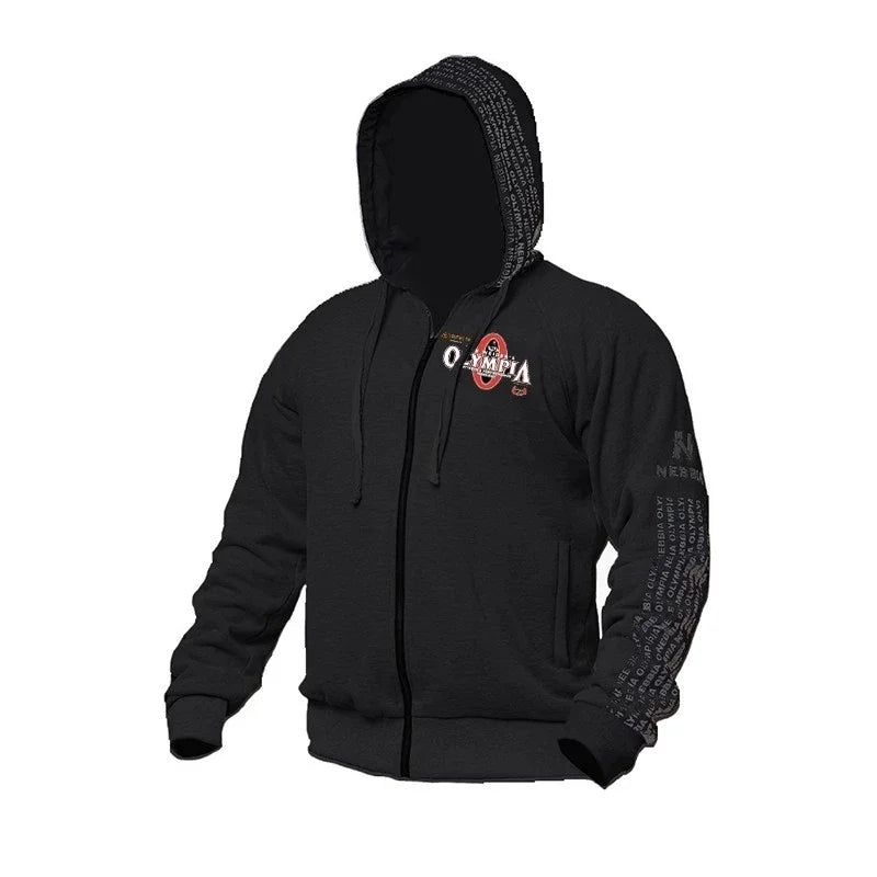 Men Gyms Hoodies Gyms Fitness Bodybuilding Sweatshirt Pullover Sportswear Male Workout Hooded Jacket Clothing