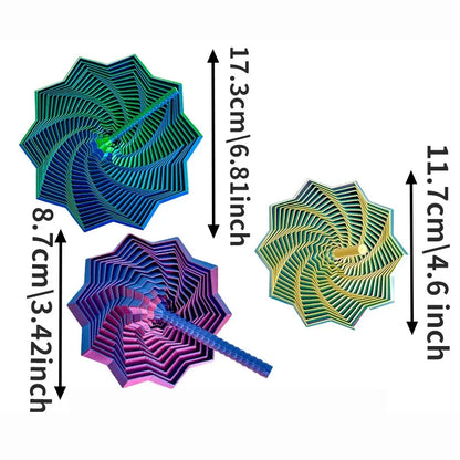 3D Printing Fractal Fidget Star Model Expanded Geometric Design Whirling Spiral Ornaments Relaxation Portable Decompression Toy