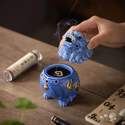 New decorative item: Ceramic incense burner, creative and retro PI Xiu incense burner, home decoration