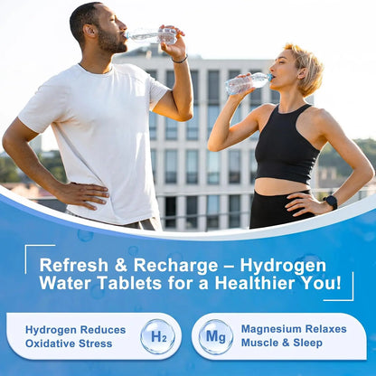 H2 Molecular Hydrogen Water Tablets Hydrogen & Magnesium Supplement Support Energy Production, Recovery, Cognitive Function