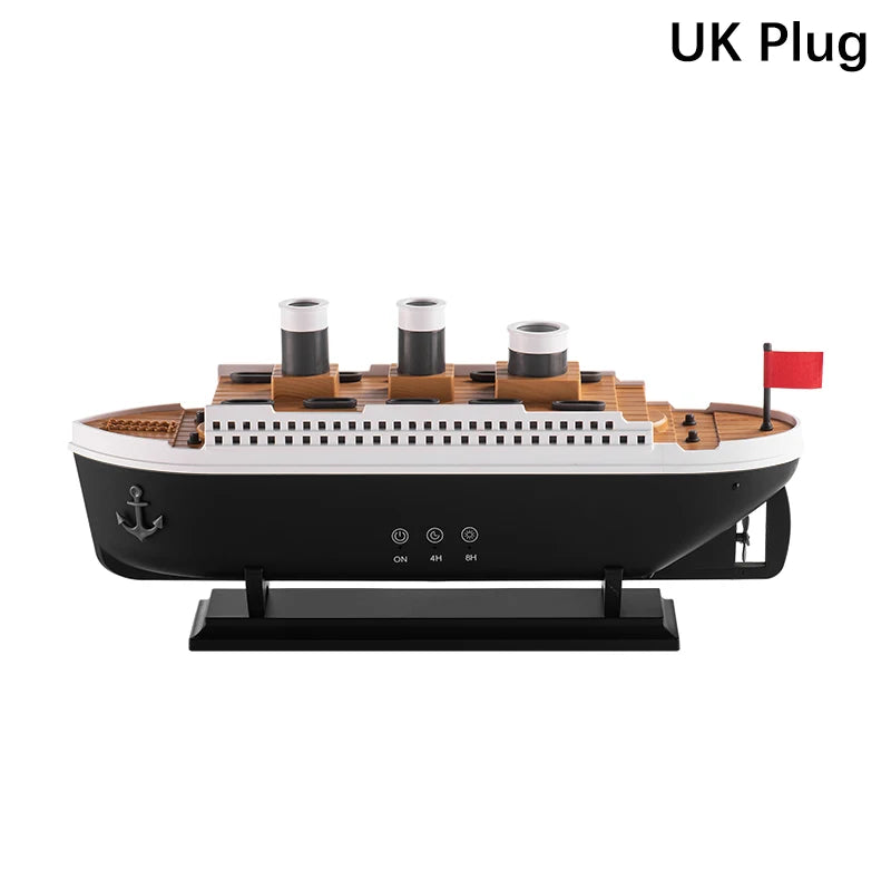 Jellyfish Aromatherapy Machine Small Retro Ship Humidifier Desktop Home Use Colorful Lights Aromatherapy Machine