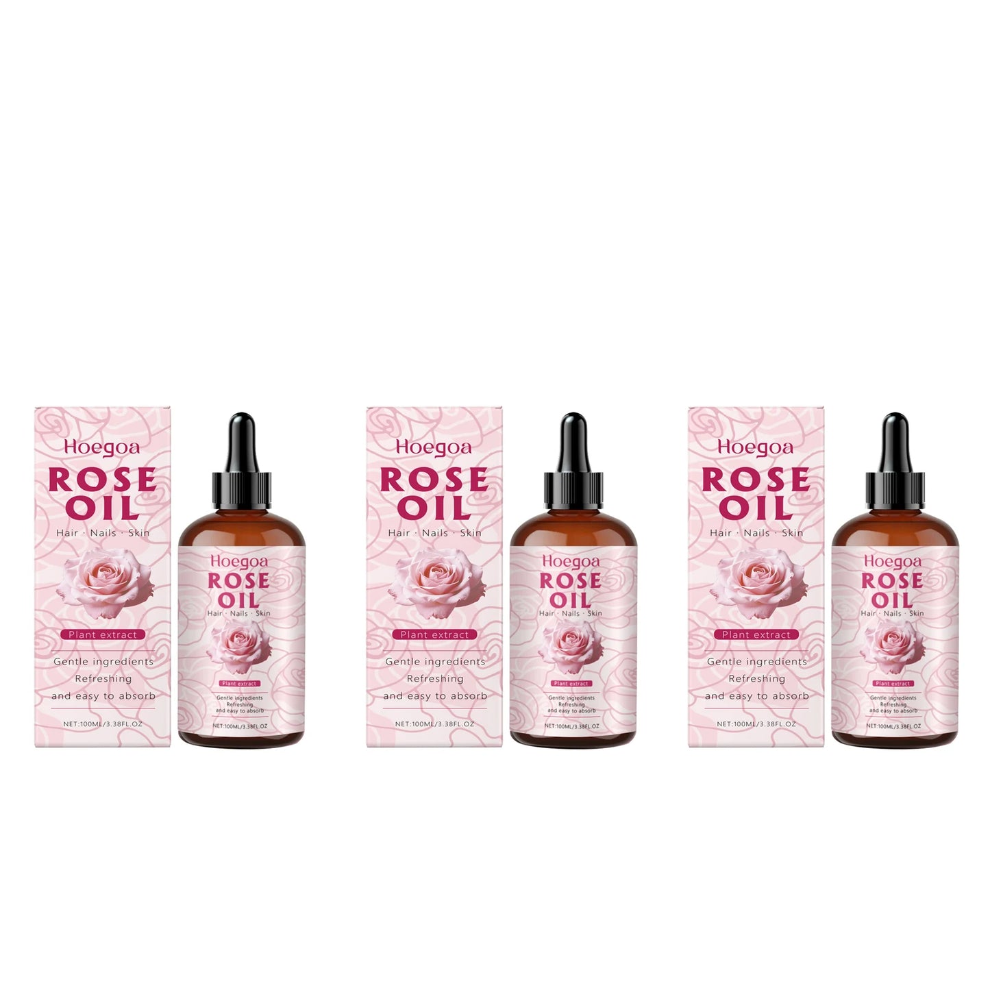Rose Oil Face Anti Aging Brightening Lasting Hydration Nourishment Firm Aromatherapy Facial Serum Reveal Radiance Body Skin Care
