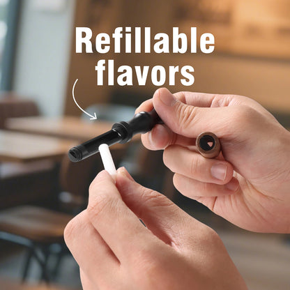 Upgraded Smokeless Oral Stick Natural Walnut Wood Fresh Fragrance Core Aromatherapy Assisted Breathing Soothing Relaxation Tool