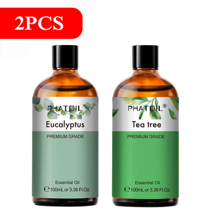PHATOIL 100ml Aromatherapy Essential Oil-Lavender Rose Vanilla Eucalyptus Sandalwood Pine Needles for Diffuser,Candle Making