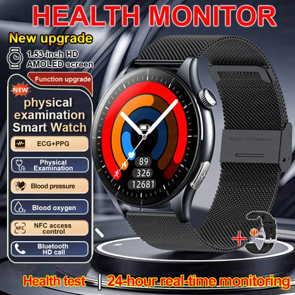 2026 New Smart Watch ECG+PPG Health monitoring Blood pressure UricAcid  Fitness Tracker Clock Sport Call Smartwatch Custom dial