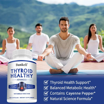 Thyroid Support Supplement for Women and Men, with Iodine, B12 and L-Tyrosine, Supports Hormone Health, Energy and Metabolism