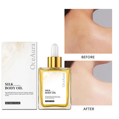 Deep Nourishing Silk Body Oil Soothing Repair Dry Skin Brightening Glow Non-greasy Fast Absorbing Hydrating Skin Care Oil