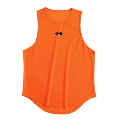 Summer DIY Brand Gym Tank Top Men Mesh Quick Dry Bodybuilding Sleeveless Shirt Fitness Singlets Basketball Clothing Muscle Vest