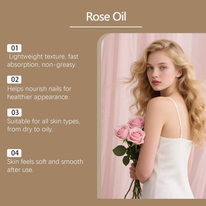 Rose Oil Face Anti Aging Brightening Lasting Hydration Nourishment Firm Aromatherapy Facial Serum Reveal Radiance Body Skin Care