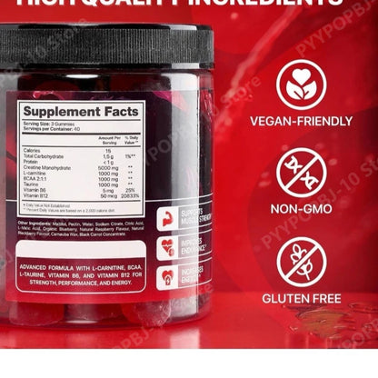 Creatine Monohydrate Gummies And Vitamins NEW 8000 mg SUGAR FREE