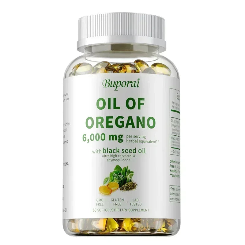 Oil of Oregano Supplements - 100% Pure Natural Formula Rich in Antioxidants Increase Immune System Health Portable Meet