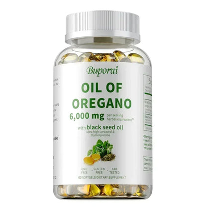 Oil of Oregano Supplements - 100% Pure Natural Formula Rich in Antioxidants Increase Immune System Health Portable Meet