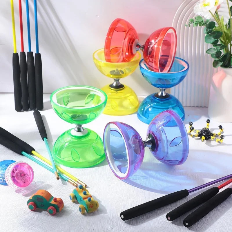 Portable Diabolo Chinese Yoyo Diabolo Set Portable Fitness Gear For Adults Kids Elderly Outdoor Indoor Agility Exercise
