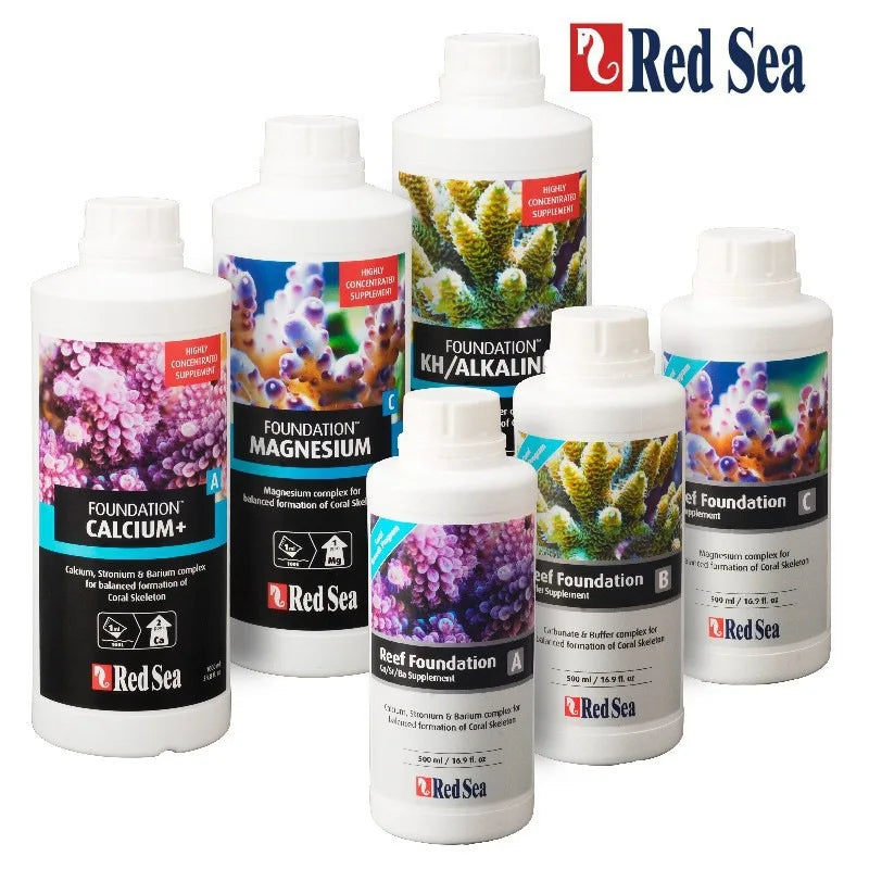 RedSea Coral Reef Essential Elements-Calcium Magnesium KH Strontium Iron Supplement for SPS/LPS-Aquarium Trace Minerals Additive