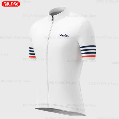 2025 Raudax Cycling Bib Shorts Men's Mountain Bike Jersey Clothing Summer Complete Racing Bicycle Clothes Quick-Dry Sports Set