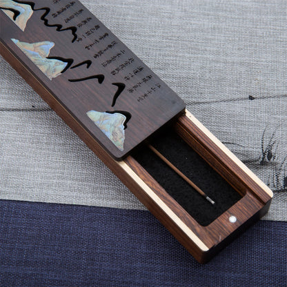 Wooden bed incense burner, cultural and creative Chinese style Zen ornaments, household incense sticks, solid wood creative