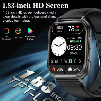 Bip 6 Pro 700 mAh Smart Watch Men Women Outdoor Sports Fitness Heart Rate GPS Track Bluetooth Call IP68 Waterproof Smartwatches