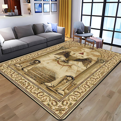 Masonic Illuminati Printed Pattern Rug Baby Play Crawl Floor Mats Living Room Carpets Decoration Fitness Pet Anti-slip Carpet