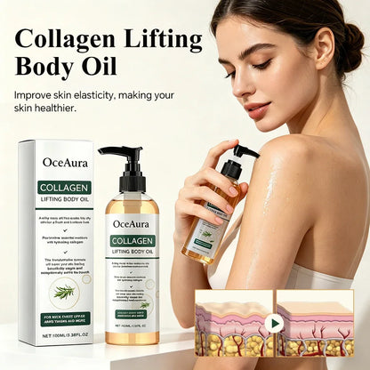 OceAura Collagen Body Oil Firming Lifting Whole Body Skin Deep Hydration Moisturizing Refreshing Rosemary Lift Body Oil Dry Skin
