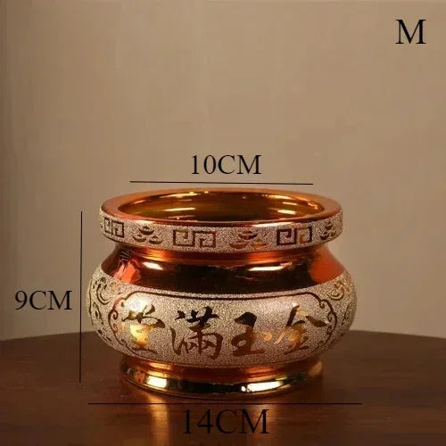 Ceramic Incense Burner Household Ancestral Hall Incense Burner Buddha Utensils Craft Decoration zen feng shui