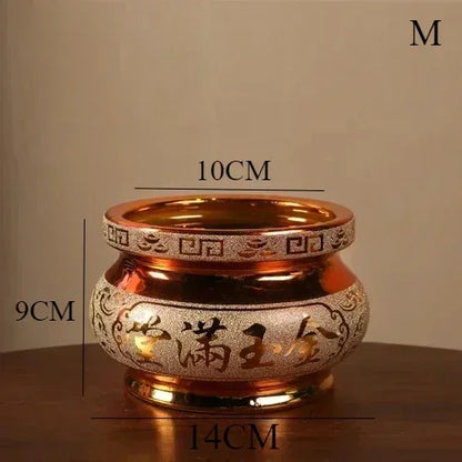 Ceramic Incense Burner Household Ancestral Hall Incense Burner Buddha Utensils Craft Decoration zen feng shui