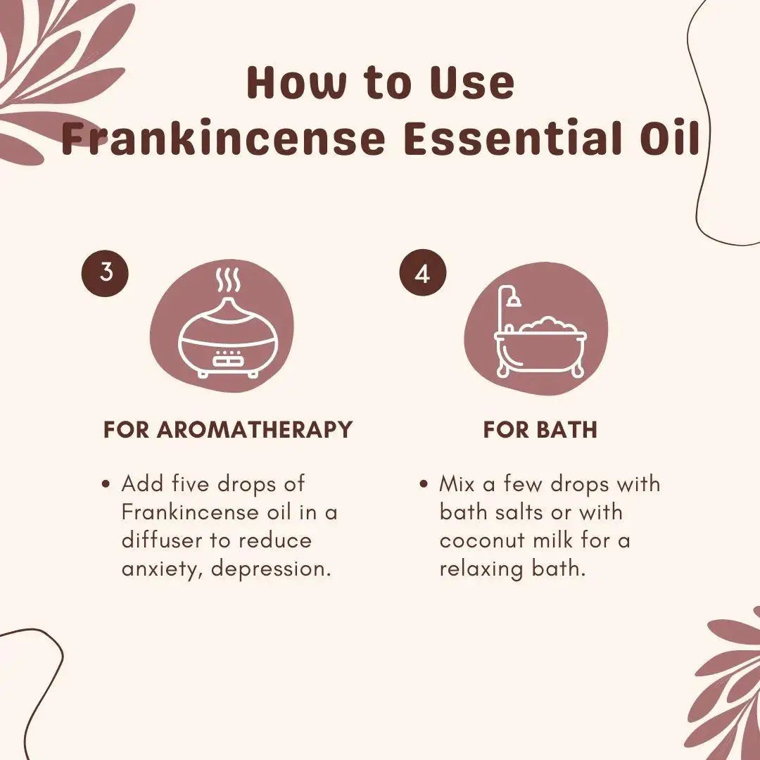 Pure Natural Frankincense Essential Oil Moisturizing Skin for Diffuser, Aromatherapy Therapeutic Grade Skin Use and Hair Care