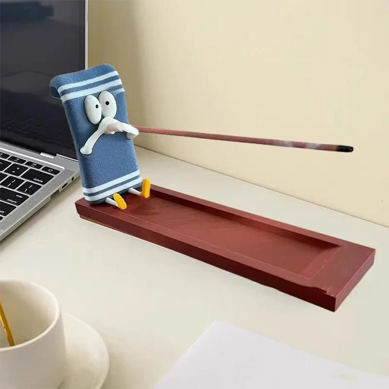 Funny Incense Stick Holder Handmade Burner for Home Office Decor Meditation Yoga Aromatherapy Gifts Craft Decorative Accessories