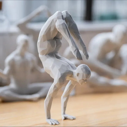 Yoga Man Figurine - Minimalist Home Decor Statue, Spiritual Accent for Living Room, Desktop, Bar & Gym Interiors,3D Printed