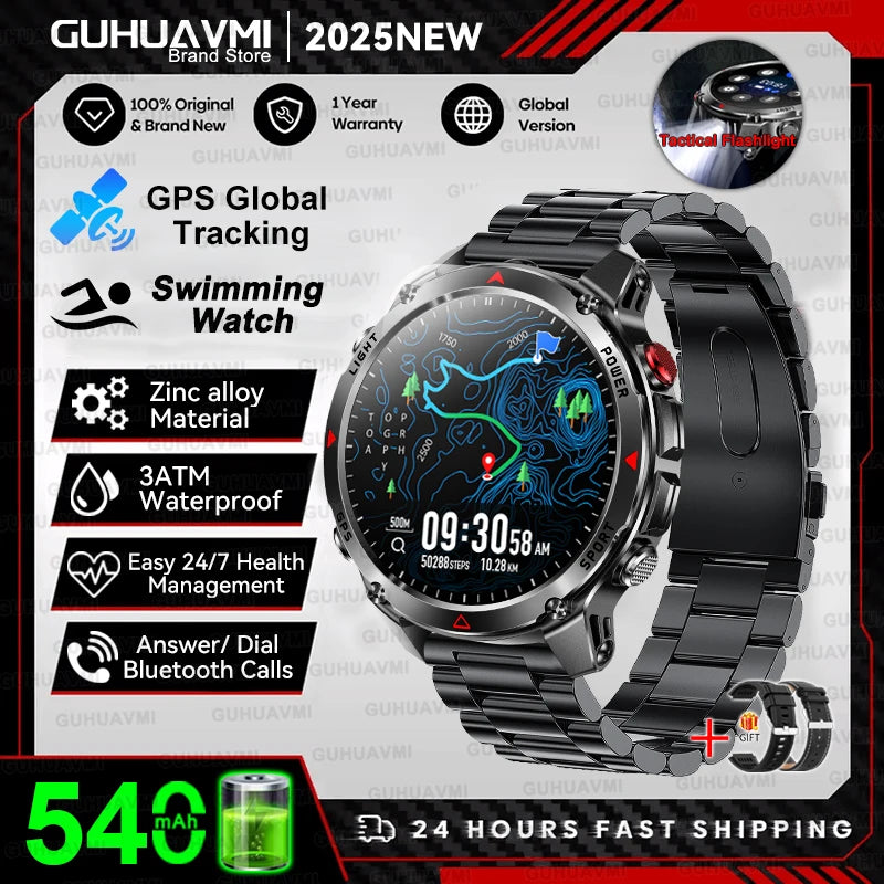 2025 New Women's Fashion Sports Smart Watch Built in GPS 3ATM Waterproof Bluetooth Call Health Monitoring Smartwatches For Women