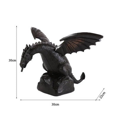 Realistic Garden Fountain Dragon Statue Resin Dragon Pattern Fountain Spray Dragon Retro Water Spray Dragon Outdoor Decoration