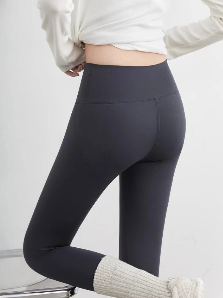 CHIC VEN Women Leggings Pants Solid High Waisted Stretch Yoga Pant Tights Fitness Elastic Running Sportswear Autumn Winter 2025